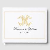 BEWERKBARE KLEUREN WM Monogram MW Monogram Gastboe Gastenboek (Voorkant)