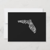 Bewerkbare kleurenaankondiging FLORIDA Kaart (Achterkant)