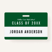 Bewerkbare Kleurenschool Klasse Reunion Naam Badge (Voorkant)