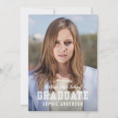 Bewerkbare kleurenvariëteit Foto Afstuderen aankon Kaart (Voorkant)