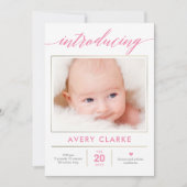 Bewerkbare kleurenweergave — Aankondiging van gebo (Voorkant)