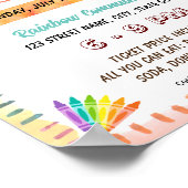 Bewerkbare kleurrijke terug naar school flyer poster (Hoek)