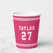 Bewerkbare kleurvariatie Voeg naam toe Nummer Papi Papieren Bekers (Achterkant)