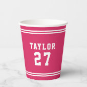 Bewerkbare kleurvariatie Voeg naam toe Nummer Papi Papieren Bekers (Voorkant)