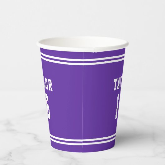 Bewerkbare kleurvariatie Voeg naam toe Nummer Papi Papieren Bekers (Rechts)