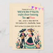 Bewerkbare Koppels Fiesta Douche Uitnodiging (Voorkant / Achterkant)