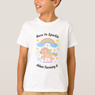 Bewerkbare Krijtjes Stijl – Eenhoorn Droom Spranke T-shirt