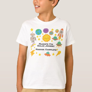 Bewerkbare Krijtjes Stijl – Rond-de-Zon Kinderen T-shirt