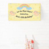 Bewerkbare krijtjesstijl – Eenhoorn Droom Schitter Spandoek (Insitu)