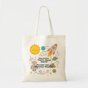 Bewerkbare krijtstijl - Reis door het zonnestelsel Tote Bag