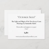 Bewerkbare kunsttentoonstelling Display Kaarten Ar (Voorkant / Achterkant)