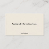 Bewerkbare Lead Sommelier Wijnproeverij Visitekaartje (Achterkant)