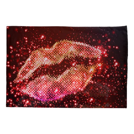 Bewerkbare lippenillustratie: eenvoudig grafisch o kussensloop (Achterkant)