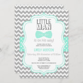 Bewerkbare Little Man uitnodiging (Voorkant / Achterkant)