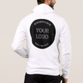 Bewerkbare Logo Vervanging & Bedrijfsnaam | Zwart Hoodie (Achterkant)