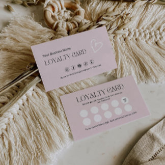 Bewerkbare Loyalty Kaart Sjabloon,