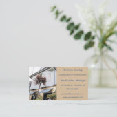 Bewerkbare luifel visitekaartje (Staand voorkant)