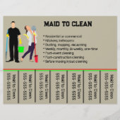 Bewerkbare maid services Telefoonnummer Flyer (Voorkant)