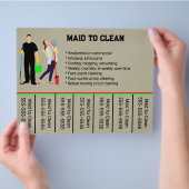 Bewerkbare maid services Telefoonnummer Flyer (Hand)