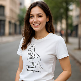 Bewerkbare mama om kangoeroe t-shirt ontwerp te zi