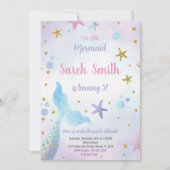 Bewerkbare Meisjes Onder het Zee Party Kaart met O (Voorkant)