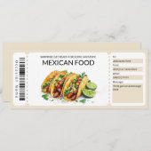 Bewerkbare Mexicaanse Food Gift Voucher Sjabloon Kaart (Voorkant / Achterkant)