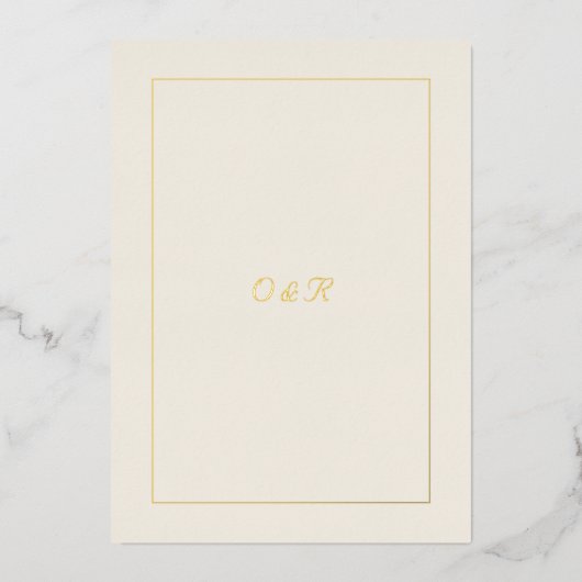 Bewerkbare minimale QR-code uitnodiging met gouden (Voorkant)