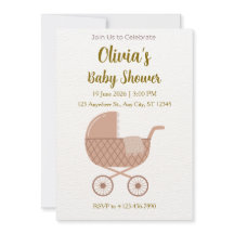 Bewerkbare Minimalistische Baby Shower