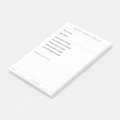 Bewerkbare Mobiele Notaris Afsluit Checklist 4x6 Post-it® Notes (Schuin)