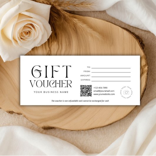 Bewerkbare moderne cadeaubon template