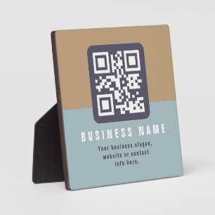 Bewerkbare moderne QR-code sjabloon Gedempte kle Fotoplaat