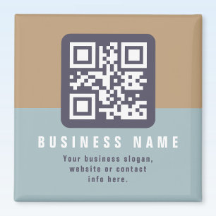 Bewerkbare moderne QR-code sjabloon Gedempte kle Magneet