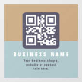 Bewerkbare moderne QR-code sjabloon | Gedempte kle Raamsticker (Vel)