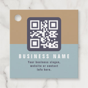 Bewerkbare moderne QR-code Sjabloon Kleuren gede Bedankjes Labels
