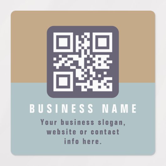 Bewerkbare moderne QR-code Sjabloon | Kleuren gede Labels (Design 2)