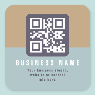 Bewerkbare moderne QR-code Sjabloon   Kleuren gede Vierkante Sticker