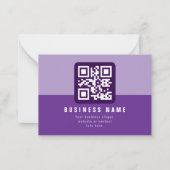 Bewerkbare moderne QR-code Sjabloon | Paars (Voorkant)