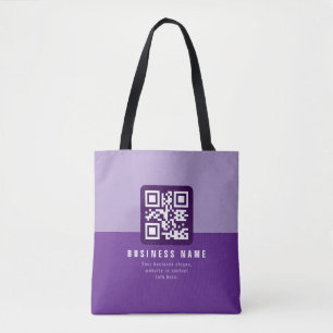Bewerkbare moderne QR-code sjabloon   Paarsen Draagtas