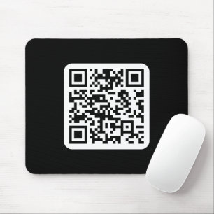 Bewerkbare moderne QR-code   Zwart wit of elke kle Muismat