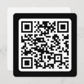 Bewerkbare moderne QR-code | Zwart wit of elke kle Notitiekaartje (Voorkant / Achterkant)