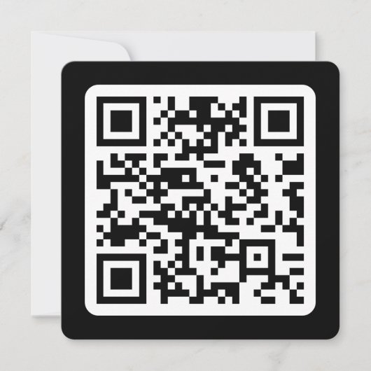 Bewerkbare moderne QR-code | Zwart wit of elke kle Notitiekaartje (Voorkant)