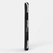 bewerkbare moderne witte strepen op zwart Case-Mate iPhone case (Achterkant/rechts)