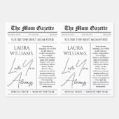 Bewerkbare Moederdag Krant Bloemenboeket Inpakpapier Vel (Voorkant 3)