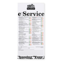 Bewerkbare motorfiets servicechecklist