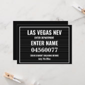 Bewerkbare Mugshot Sign Board-Sjabloon Kaart (Voorkant / Achterkant in situ)