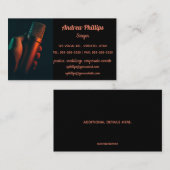 Bewerkbare Muzikanten Microfoon Foto Visitekaartje (Voorkant / Achterkant)