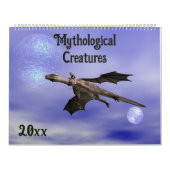 bewerkbare mythologische wezens kalender (Hoes)