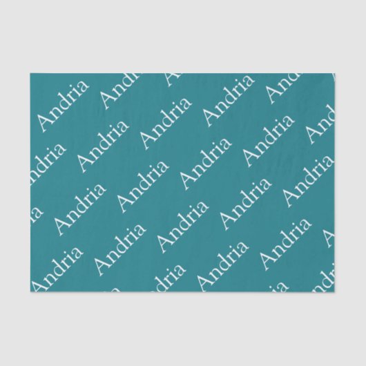 Bewerkbare naam tegelmonogram tissuepapier (Voorkant)