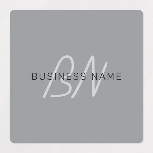 Bewerkbare naam voor begroeting | Zwart en donkerg Labels (Design 2)