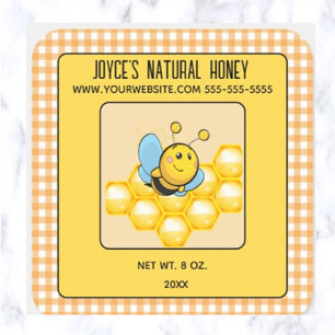 Bewerkbare natuurlijke honing Sticker